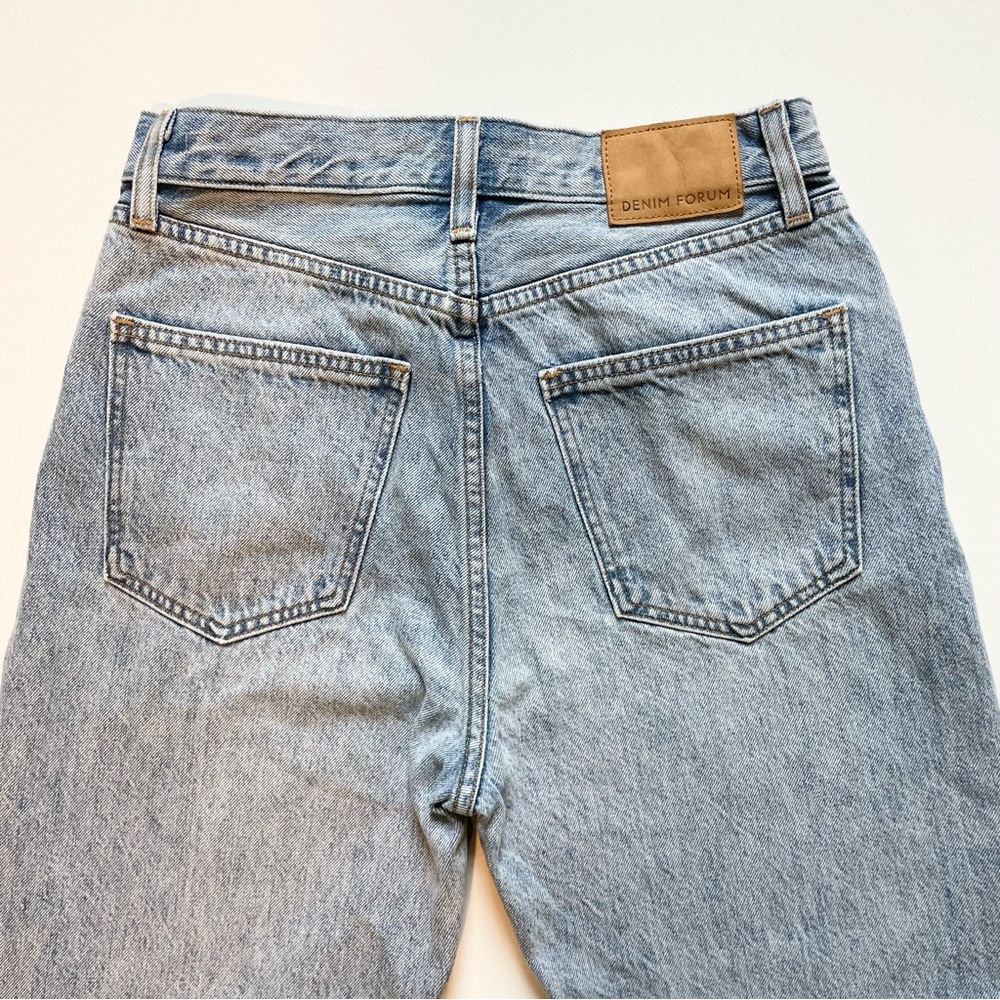 Denim Forum Sky Blue Wide Leg Jeans - Picture 6 of 8
